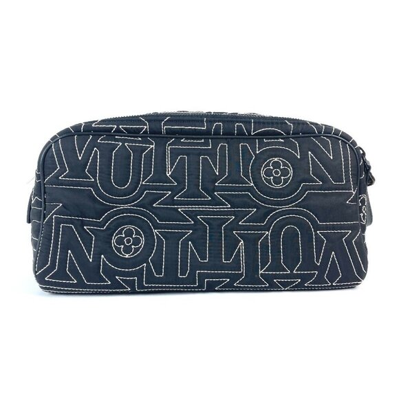 LOUIS VUITTON M21435 LV Snow Collection dopp kit Pouch Clutch bag Black/White - Picture 6 of 13